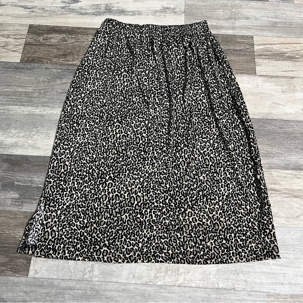 Western Collective leopard print midi skirt